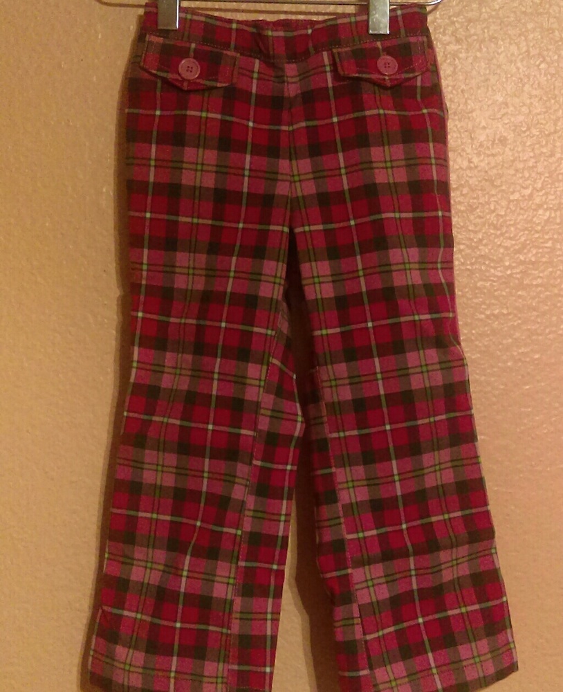 GAP pink plaid pants
